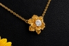 Carrera y Carrera Collier Emperatriz Blume mit Diamant in 750er Gelbgold 