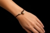 Gellner Stoff Armband mit Südseezuchtperle und Diamanten an Gelbgold 750 