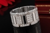 Cartier Tank Française Ring Breites Modell mit Diamanten in Weißgold 750 