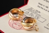 Trinity de Cartier Creolen Ohrringe Große Ausführung 750er Gold Full Set 