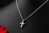 Hans Dieter Krieger Wende-Kreuz Collier Rubine & Diamanten in 750er Gold 