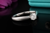 Tiffany & Co. Harmony Solitär Ring mit Diamant 0,37 Ct. 950er Platin OVP 