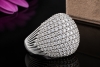 Hollfelder Prachtvoller Cocktailring mit 5 Ct. Diamanten in Weißgold 750 
