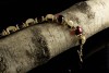 Armband mit 40 Carat Rutil Quarz & Granat Cabochons in 585er Gelbgold 