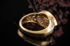 Imposanter Navette Ring mit Trapez und Baguette Diamanten 750er Gelbgold 