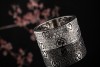 Gucci Ring Breiter Memoire Ring Bandring mit Diamanten in Weißgold 750 