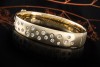 Armreif Armband mit Diamanten 60 Gramm 750er Gelbgold Goldschmiedearbeit 