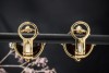 Pomellato Ohrringe Griffe Ohrclips Rund Granat Diamanten 750er Gelbgold 