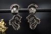 Buchwald Ohrringe Drache 2 in 1 mit Diamanten in Weißgold 750 Ohrstecker 