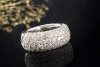Ring mit 2,87 Carat Diamanten Goldschmiedearbeit Bandring Weißgold 750 