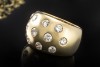 Diamant Ring Goldschmiedearbeit Handarbeit Brillanten Massiv in Gelbgold 