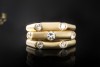 Ring Klassische Goldschmiedearbeit Handarbeit mit Diamanten in Gelbgold 