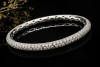 Flexibles Armband 10 Carat Diamanten Federnder Armreif in 750er Weißgold 