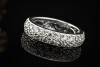 Moderner Memoire Designer Ring mit Diamanten in 750er Weißgold Größe 54 