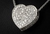 Al Coro Herz Collier Kette mit Anhänger mit Diamanten in 750er Weißgold 