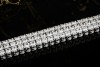 Crivelli Dreireihiges Tennisarmband mit 8,25 Ct Diamanten 750er Weißgold 