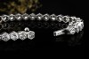 Art Déco Armband mit Diamanten im Hexagon Tennisarmband in 950er Platin 