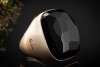 Pomellato Ring Victoria mit Jet Gagat Massiv in Roségold 750 Handarbeit 
