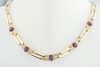 Amethyst Schmuckset Collier Kette Armband in Gold 750 Goldschmiedearbeit 