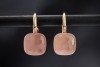 Pomellato Ohrringe Ohrstecker Nudo Classic mit Rosenquarz in 750er Gold 