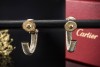 Cartier Aurore Ohrringe Creolen Vintage Ohrstecker Stahl 750er Gelbgold 