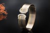C de Cartier Armreif Doppel C Armband mit Diamanten 750er Gold Tricolor 