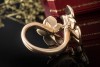 Cartier Ring Caresse d'Orchidées Blume mit Diamanten in 750er Roségold 