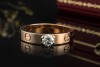 Cartier Love Solitär Ring mit 1 Diamant Brillant 750er Roségold Größe 51 
