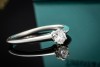 Tiffany & Co Solitär Ring Setting mit Diamant 0,26 Ct in Platin Full Set 
