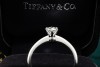 Tiffany & Co Solitär Ring Setting mit Diamant 0,38 Ct in Platin Full Set 