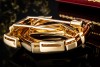 Cartier Brosche Pénélope Doppel C Vintage Nadel in 750er Gelbgold OVP 