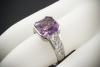 HANS DIETER KRIEGER 950er PLATIN Ring mit AMETHYST & DIAMANTEN 5,59 CT 