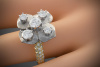 Exklusiver Ring Flower Blume aus 2 CT VSI Brillanten in 750er Gold Bicolor 