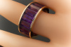 Moderner Designer Ring in 750er Rotgold mit Amethyst im Baguette Schliff 