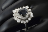 Exklusiver Ring Saphir 2,16 CT mit 2,51 CT Top Brillanten in 750er Weißgold 