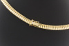 Collier Riesige Drachenperle an invisible setting Diamanten in 750er Gelbgold 