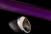 HANS DIETER KRIEGER Ring HERZSCHLIFF SAPHIR Kornblumenblau 750 Gold 