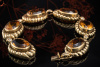 Schmuckset Armband Ring mit Citrin und Brillanten Massiv in Gelbgold 750 