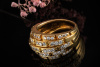 Cartier Maillon Panthere Ring mit 5 Reihen Brillanten in 750er Gelbgold 