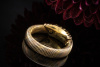 Cartier Vintage Ring Diamanten im Dreieck geflochten in Gold Tricolor 52 