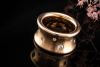 Massiver Odenwald Ring mit Diamanten Brillanten in Rotgold Rosegold 750 