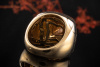 Bulgari BVLGARI Ring Pyramid in 750er Gelbgold mit Spitze in Rosegold 