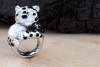 Panther Ring mit Onyx Perle und Brillanten in 750er Weißgold Tier Motiv 