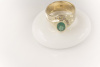 Leuchtender SMARAGD 1,30 Ct Ring mit Diamanten in 585 Gold  