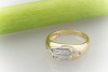 Raffiniert gearbeiteter Bicolor Ring mit Brillanten 585 Gold  