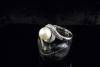 Perlen Ring mit Diamanten Brillanten 585er Weissgold Perlenring 