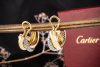 Cartier Trinity Ohrringe mit 71 Diamanten in 750er Gold Tricolor OVP 