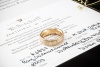 Wellendorff Ring Drehring Seidenschimmer Creme 11 Diamanten Gelbgold 750 