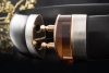 Bunz Design Armreif mit Citrin in Kautschuk an 750er Roségold und Platin 
