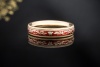 Wellendorff Ring Chili Rot Drehring mit Diamant in 750er Gelbgold Gr. 61 
